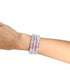White Opalite Beaded Crystal Bracelet